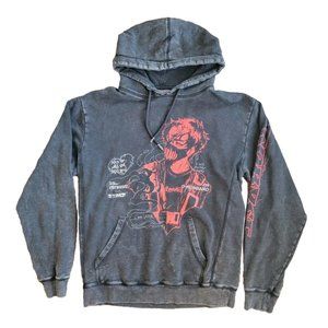 Corpse Husband Miss You Anime Hoodie Medium Black Acid Wash Pullover I Am Corpse